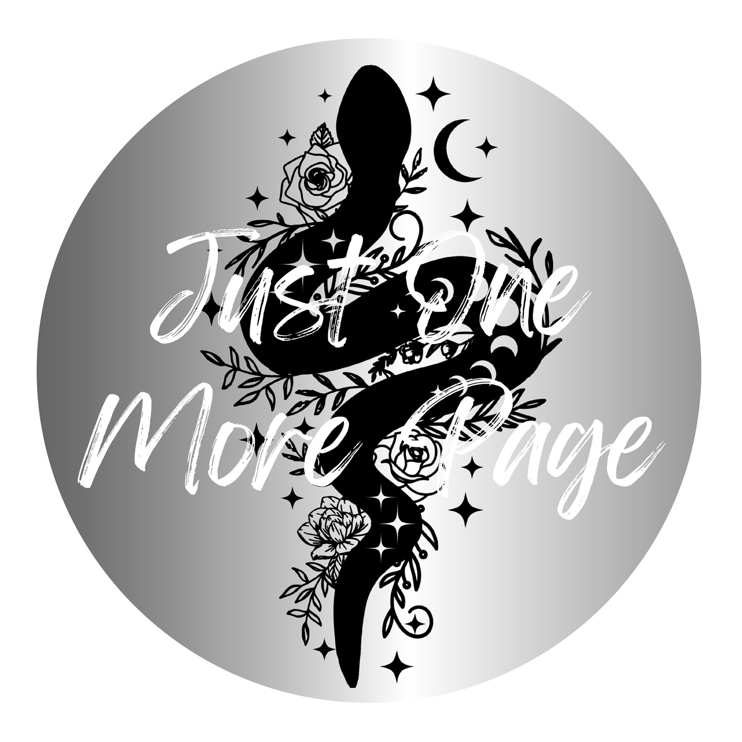 "Just One More Page" Snake Vinyl Sticker